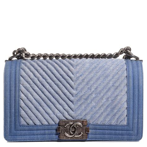 chanel boy denim chevron|Chanel boyfriend bag small.